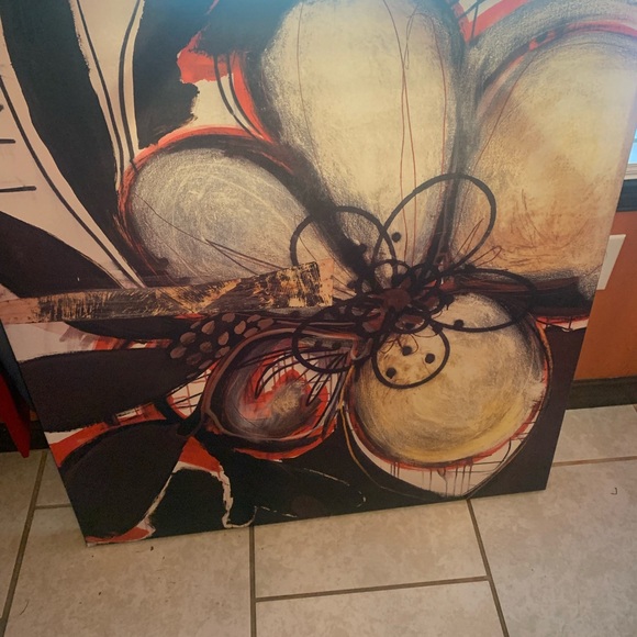 Abstract Floral Canvas Art